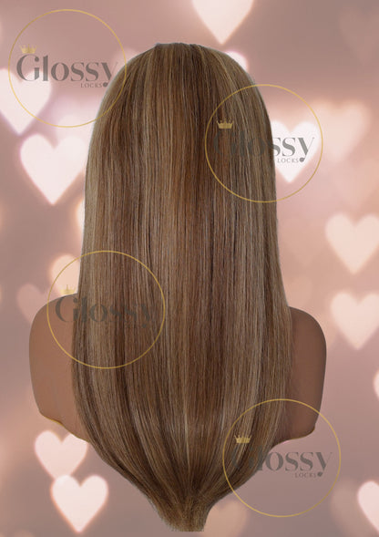 GlossyLocks Vibe Headband one piece hair extension, 3/4 head , 100% human hair